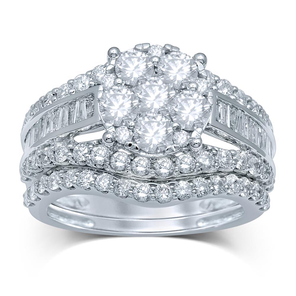 Luminous 14k White Lab Diamond Ring - Chic 2.36CT Statement