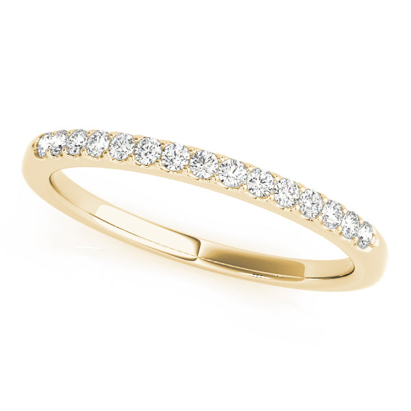 14K Yellow Gold 1/4 ct Diamond Wedding Band
