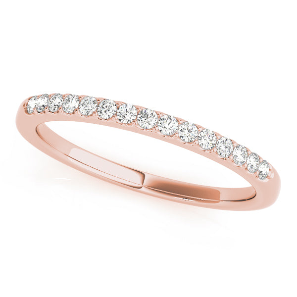 18K Rose Gold Diamond Wedding Ring