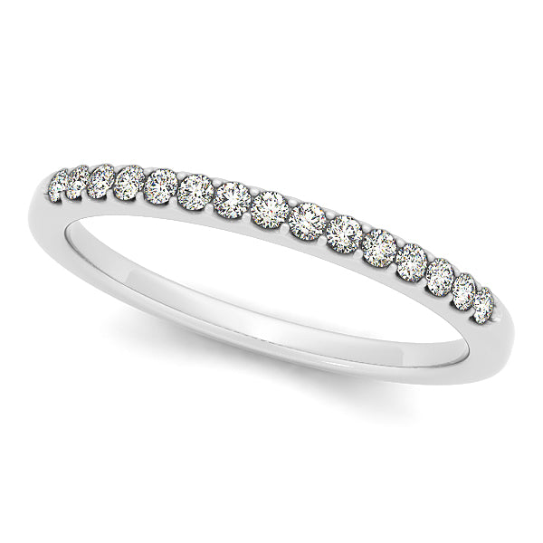 14K White Gold Diamond Wedding Ring