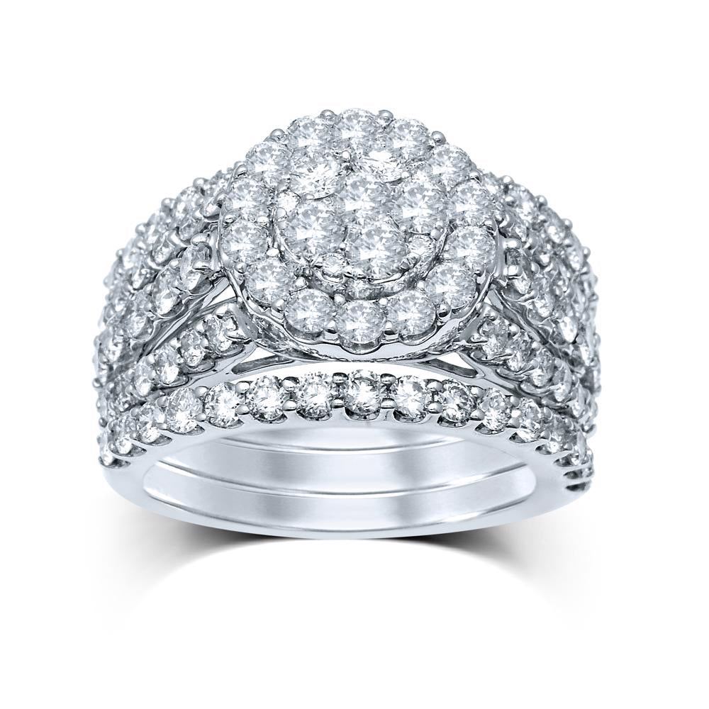 Brilliant 14k Yellow Gold Lab Diamond Engagement Ring 3.08CT