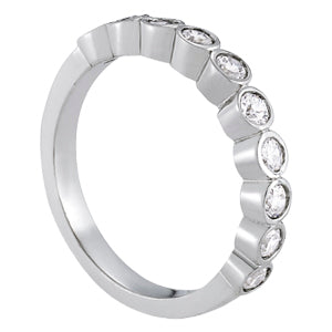 Platinum 1/4 CT Diamond Wedding Band