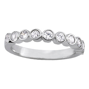 Platinum 1/4 CT Diamond Wedding Band