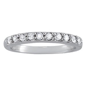 Platinum 0.18 ctw Round Diamond Wedding Band
