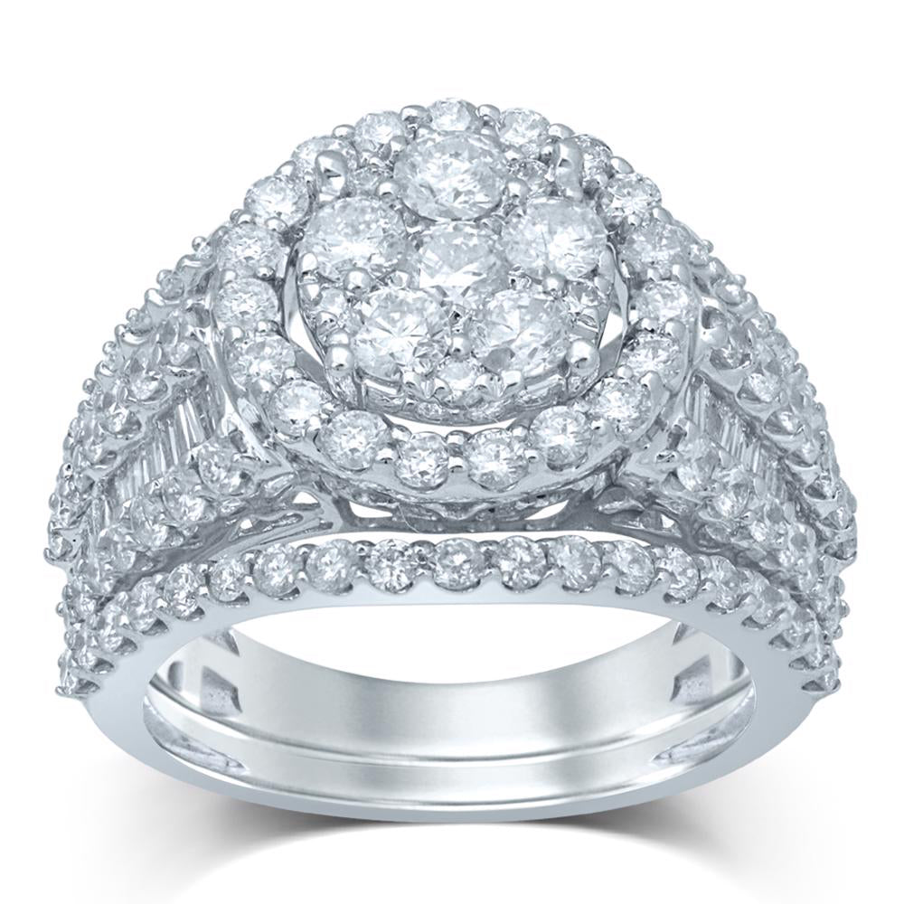 Luminous 14k White Gold Lab Diamond Bridal Ring