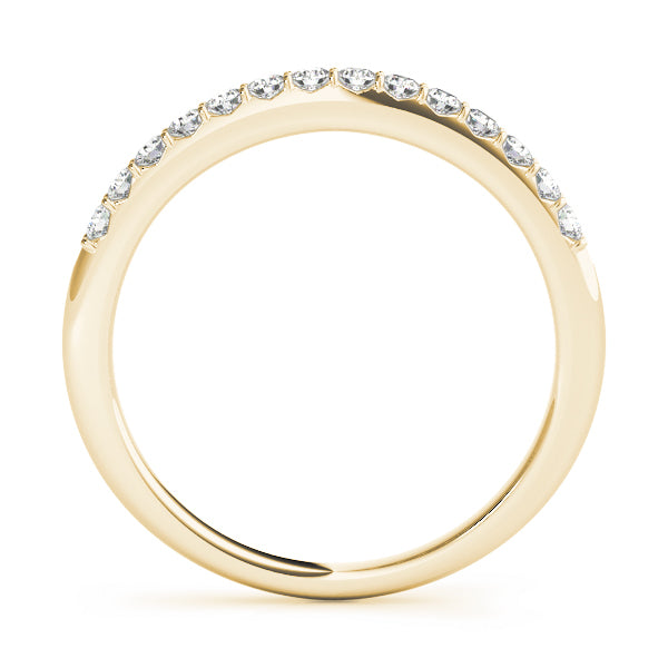 14K Yellow Gold 1/5 CT Diamond Wedding Band