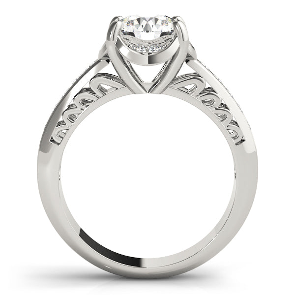 14K White Gold 1 CT Diamond Engagement Ring