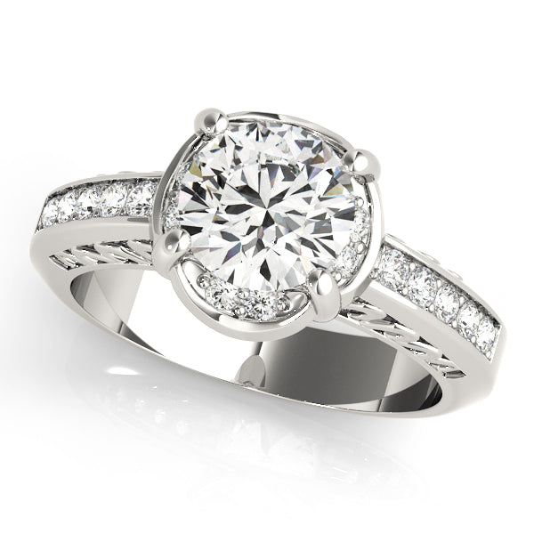 18K White Gold 1 CT Diamond Engagement Ring
