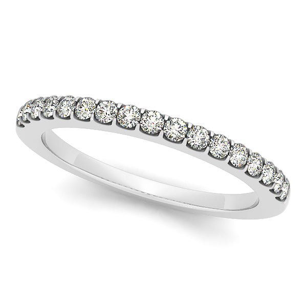 18K White Gold Multi-Diamond Wedding Band