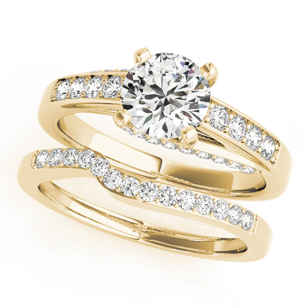 14K Yellow Gold Round Diamond Single Row Ring 1.33ctw
