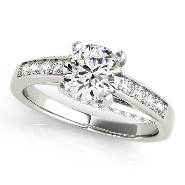 Platinum 1.33ctw Round Diamond Engagement Ring