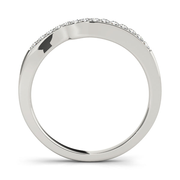 18K White Gold Multi-Diamond Wedding Band