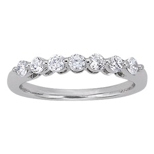 14K White Gold 0.7 CT Diamond Wedding Band