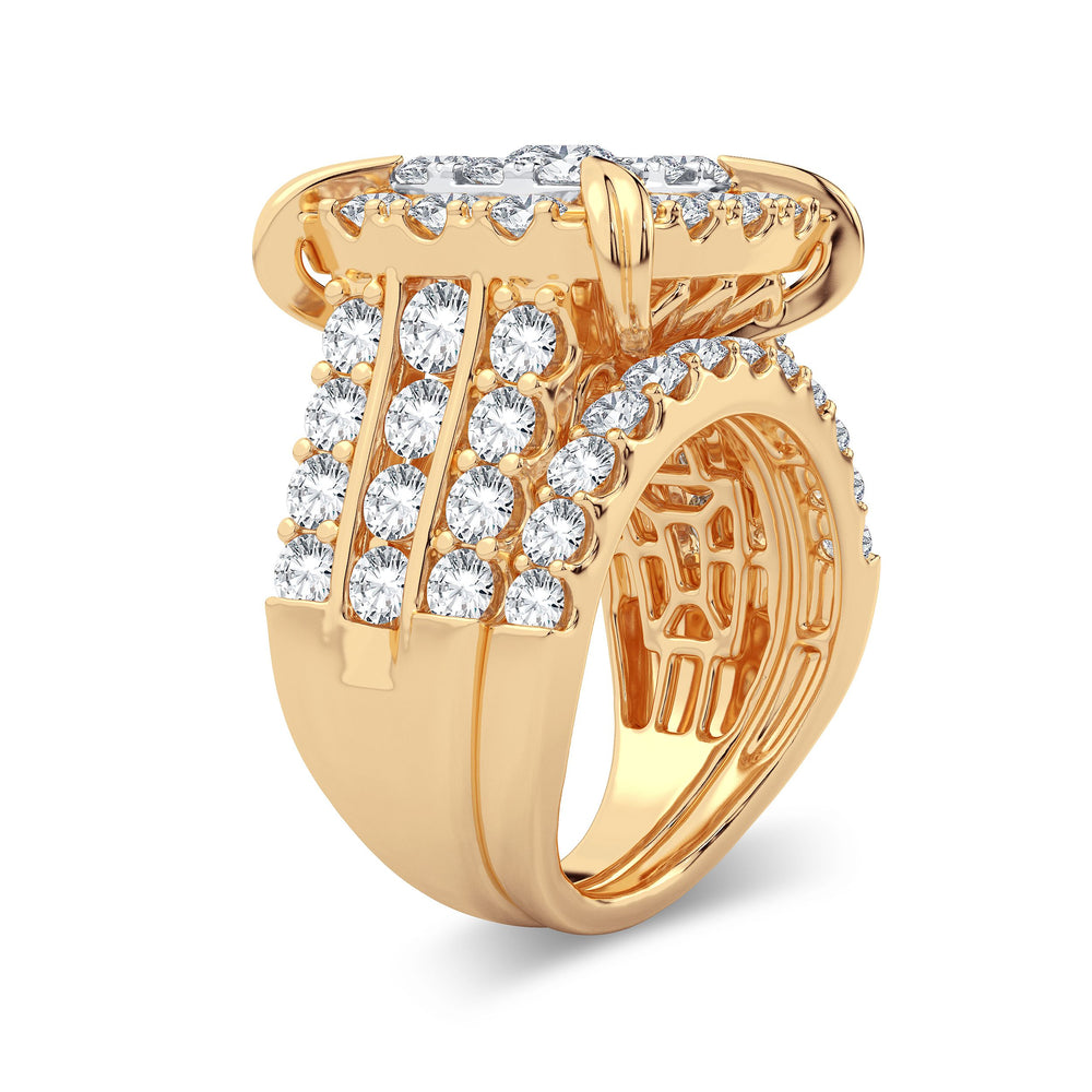14K Yellow Gold Lab Diamond Bridal Ring (5.25CT)
