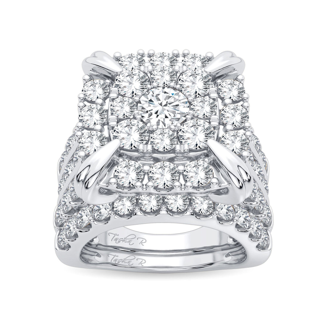 Brilliant 14k White Gold Lab Diamond Bridal Ring (5.25CT)