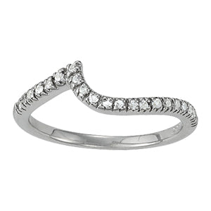 14K White Gold Diamond Wedding Ring