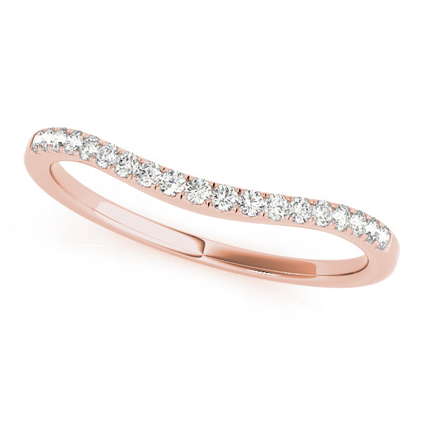 18K Rose Gold PavÃ© Diamond Wedding Ring