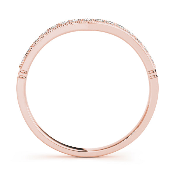18K Rose Gold Diamond Wedding Ring