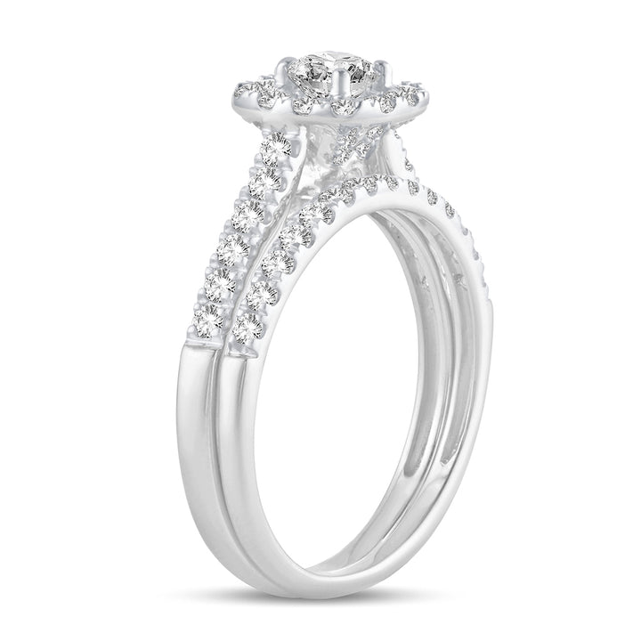 Timeless 10k White Gold 1CT Lab Diamond Engagement Ring