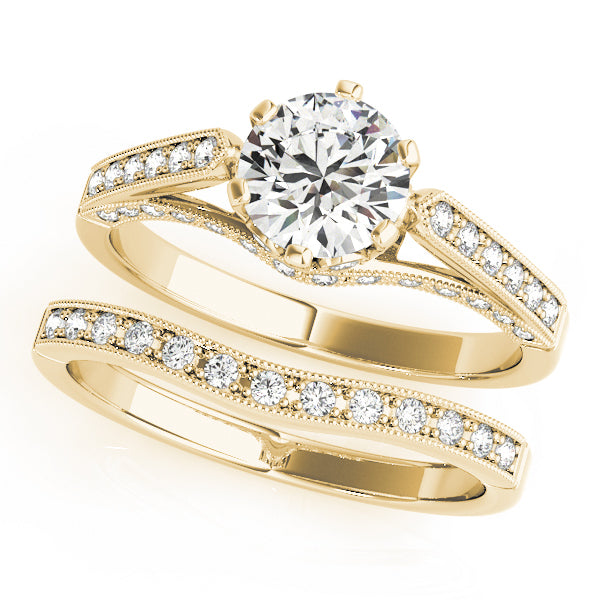 14K Yellow Gold Diamond Engagement Ring - 1 ctw