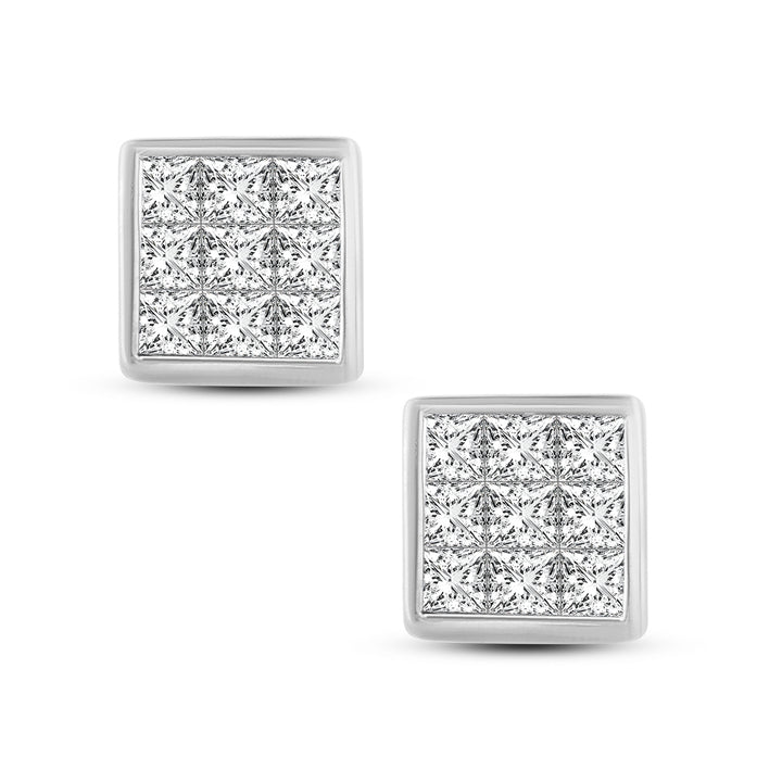 Brilliant 14k White Gold Lab Diamond Stud Earrings 0.50CT