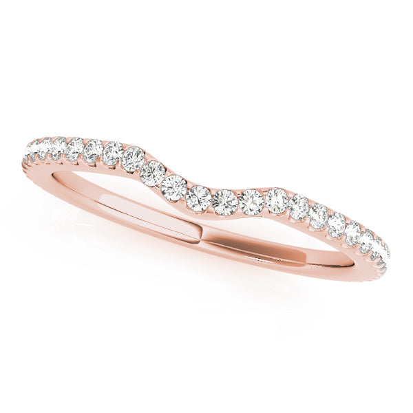18K Rose Gold Diamond Wedding Ring