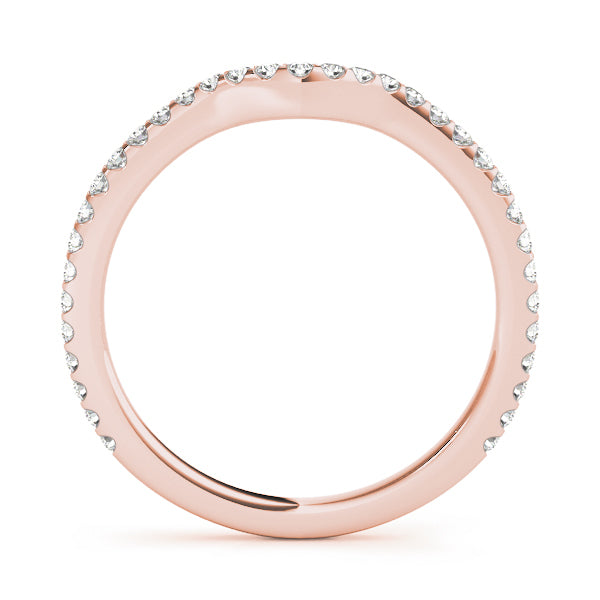 18K Rose Gold Diamond Wedding Ring