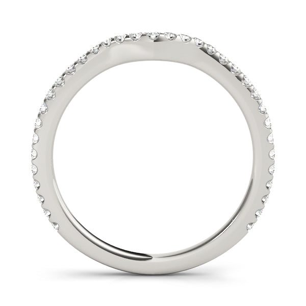 14K White Gold Diamond Wedding Ring
