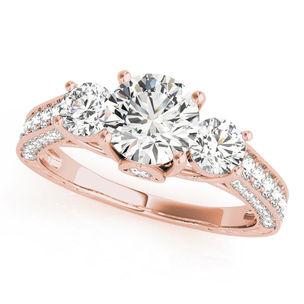 14K Rose Gold 1.32 ctw Diamond Engagement Ring