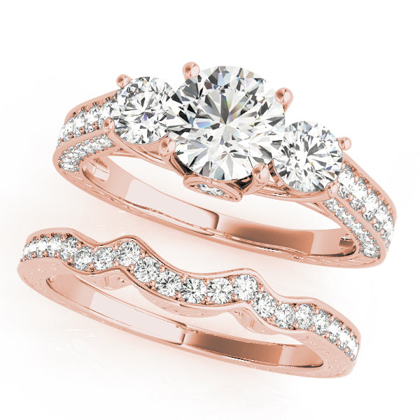 14K Rose Gold 1.32 ctw Diamond Engagement Ring