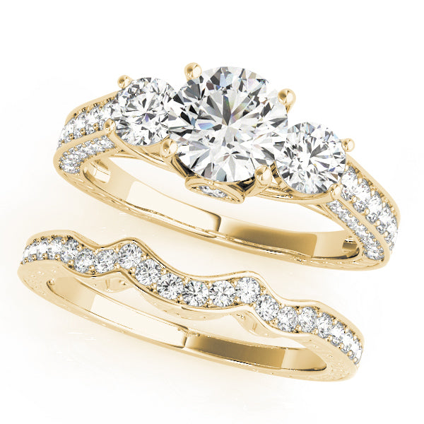 18K Yellow Gold 1.32ctw Round Diamond Engagement Ring