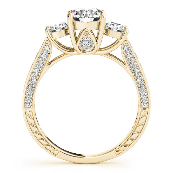 18K Yellow Gold 1.32ctw Round Diamond Engagement Ring