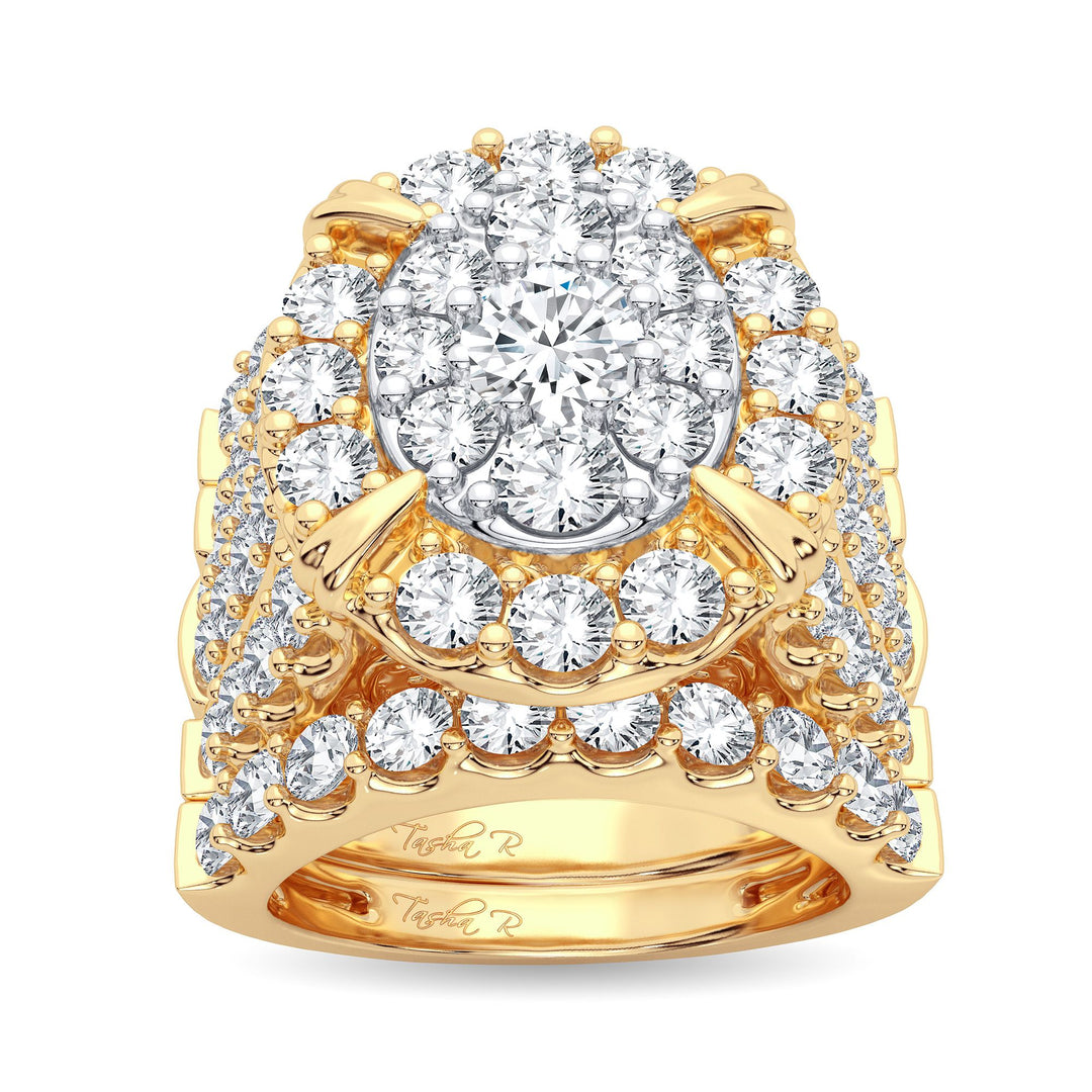 14K Yellow Gold 6CT Lab-Grown Diamond Bridal Ring