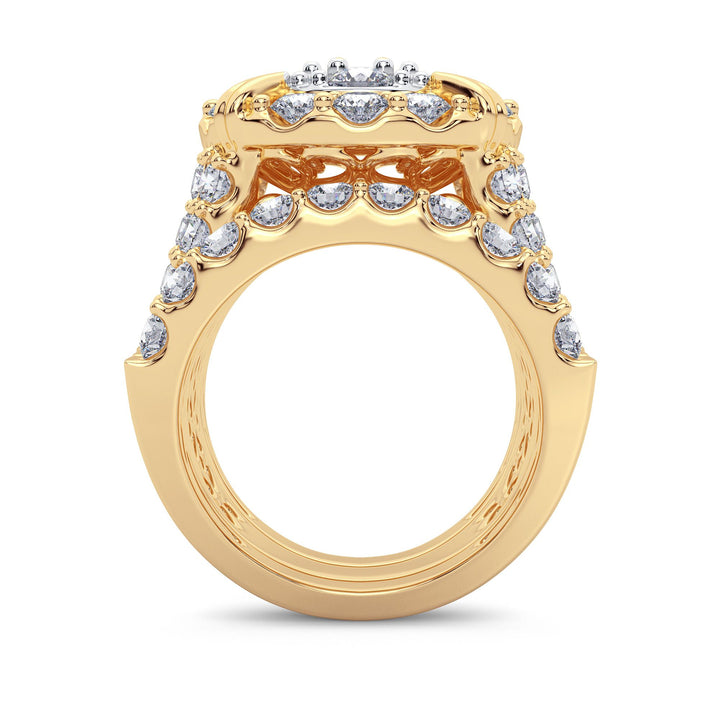 14K Yellow Gold 6CT Lab-Grown Diamond Bridal Ring