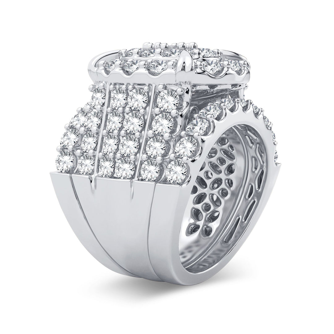 Brilliant 14k White Gold 6CT Lab Diamond Bridal Ring