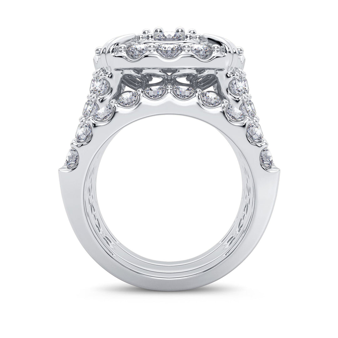 Brilliant 14k White Gold 6CT Lab Diamond Bridal Ring