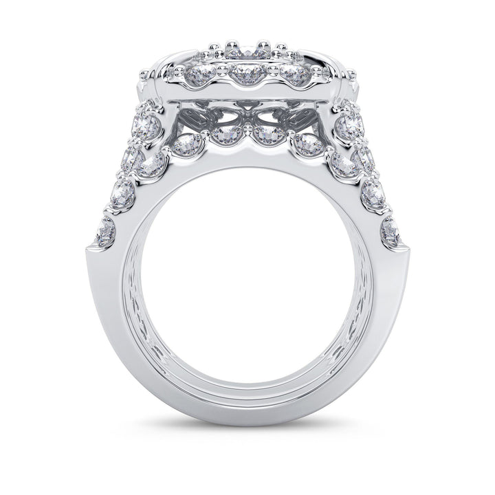 Brilliant 14k White Gold 6CT Lab Diamond Bridal Ring