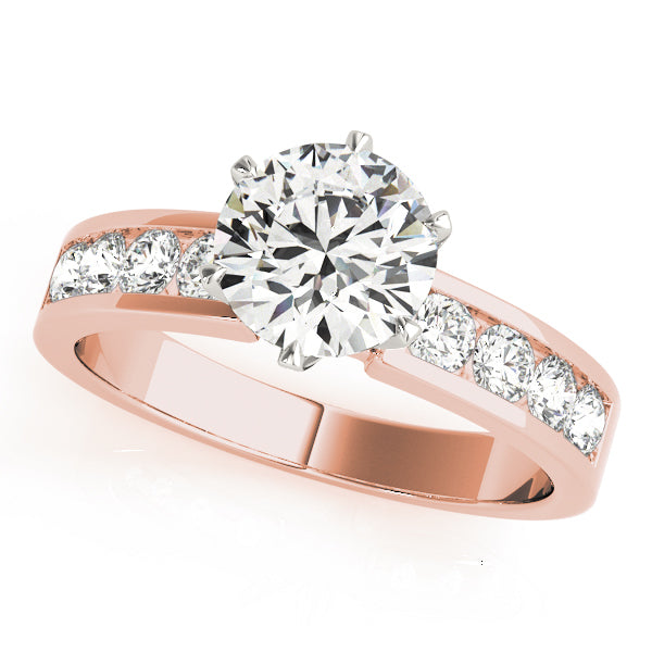 18K Rose Gold 1.5 ctw Round Diamond Engagement Ring