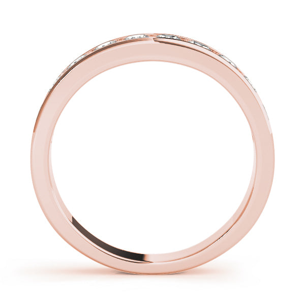 18K Rose Gold Diamond Wedding Ring