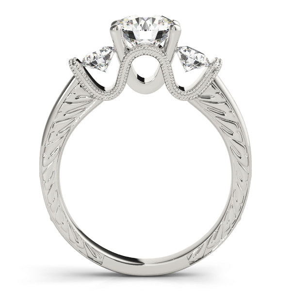 ENGAGEMENT RINGS 3 STONE ROUND