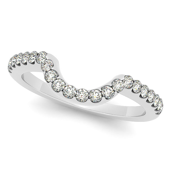 Platinum 1/3 CT Diamond Wedding Ring Band
