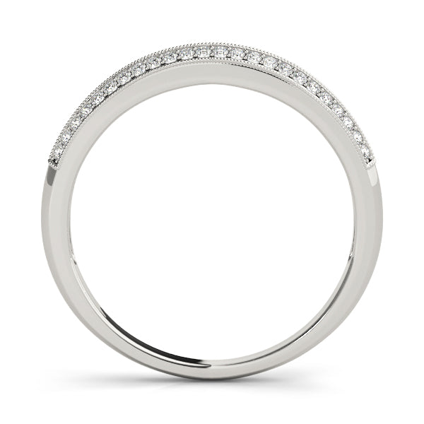 Platinum Pave Diamond Wedding Ring - 1/5 ct tw