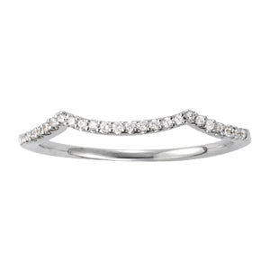 14K White Gold Diamond Wedding Ring