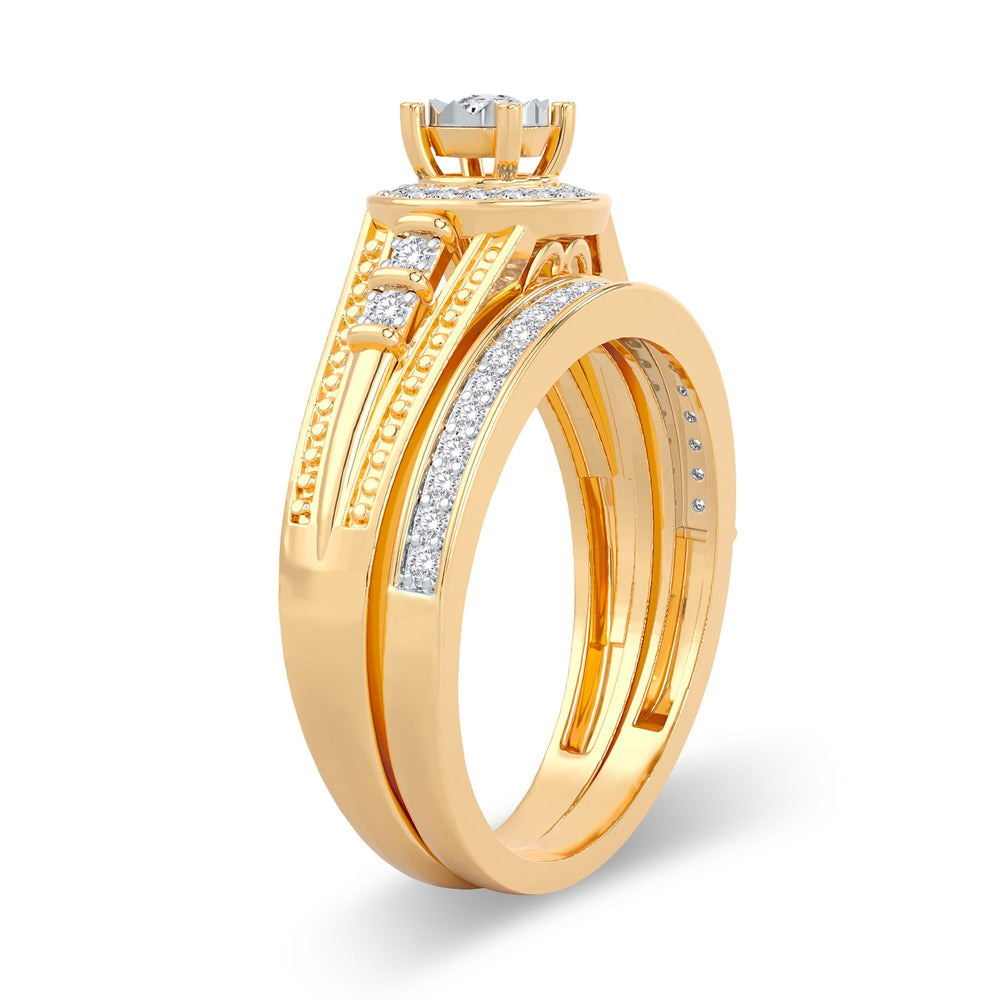 14K Yellow Gold Lab Diamond Bridal Ring (0.33ct)