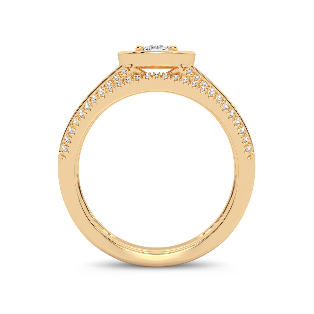 14k Yellow Gold 0.38CT Lab Diamond Bridal Ring Sparkle