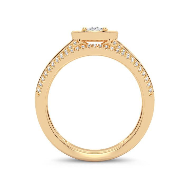 14k Yellow Gold 0.38CT Lab Diamond Bridal Ring Sparkle