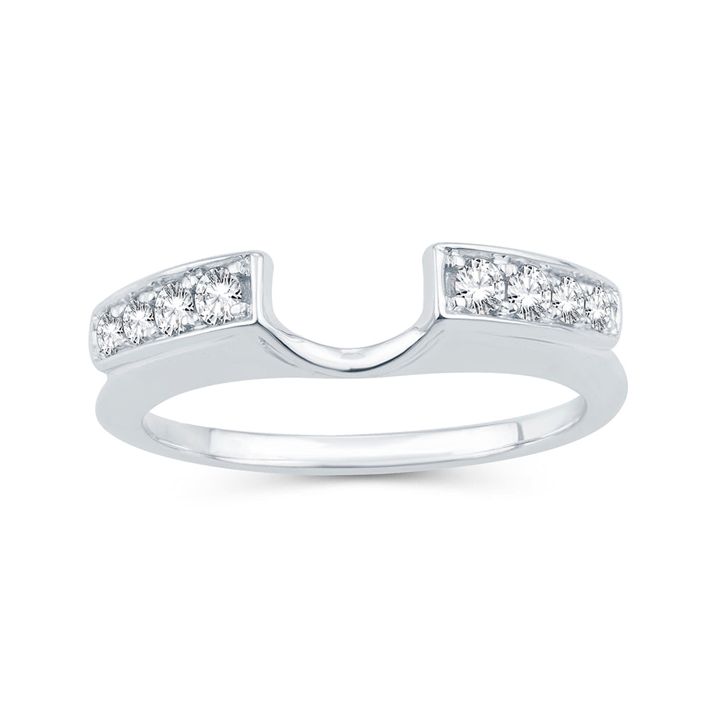 Brilliant 14K White Gold 0.26CT Lab Diamond Ring Enhancer