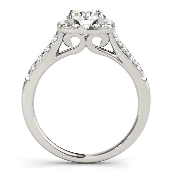 18K White Gold 1.5 CT Diamond Halo Engagement Ring