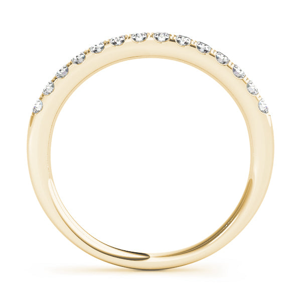 18K Yellow Gold 1/4 CT Diamond Wedding Band