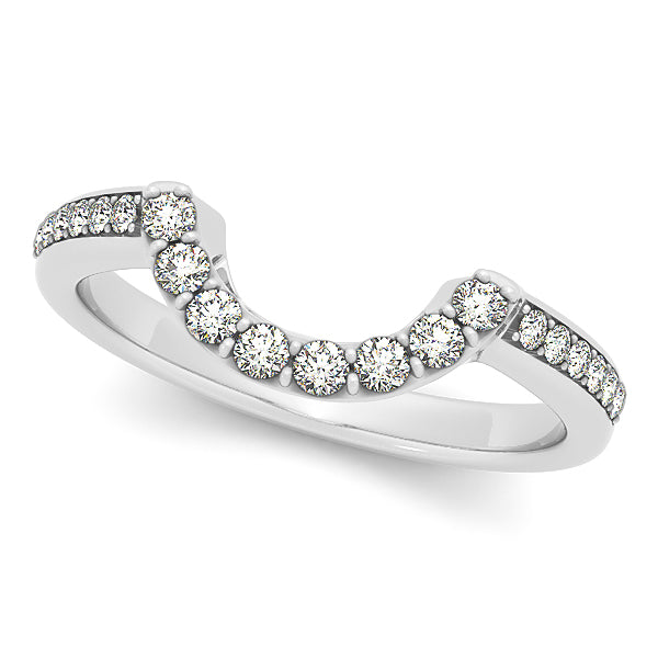 14K White Gold Multi-Diamond Wedding Band